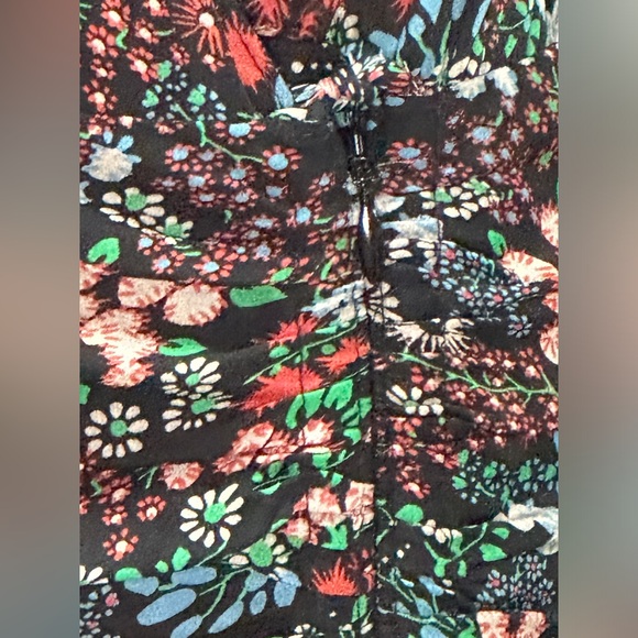 Veronica Beard Black Floral Print Silk Dress Size 8 - Picture 3 of 14
